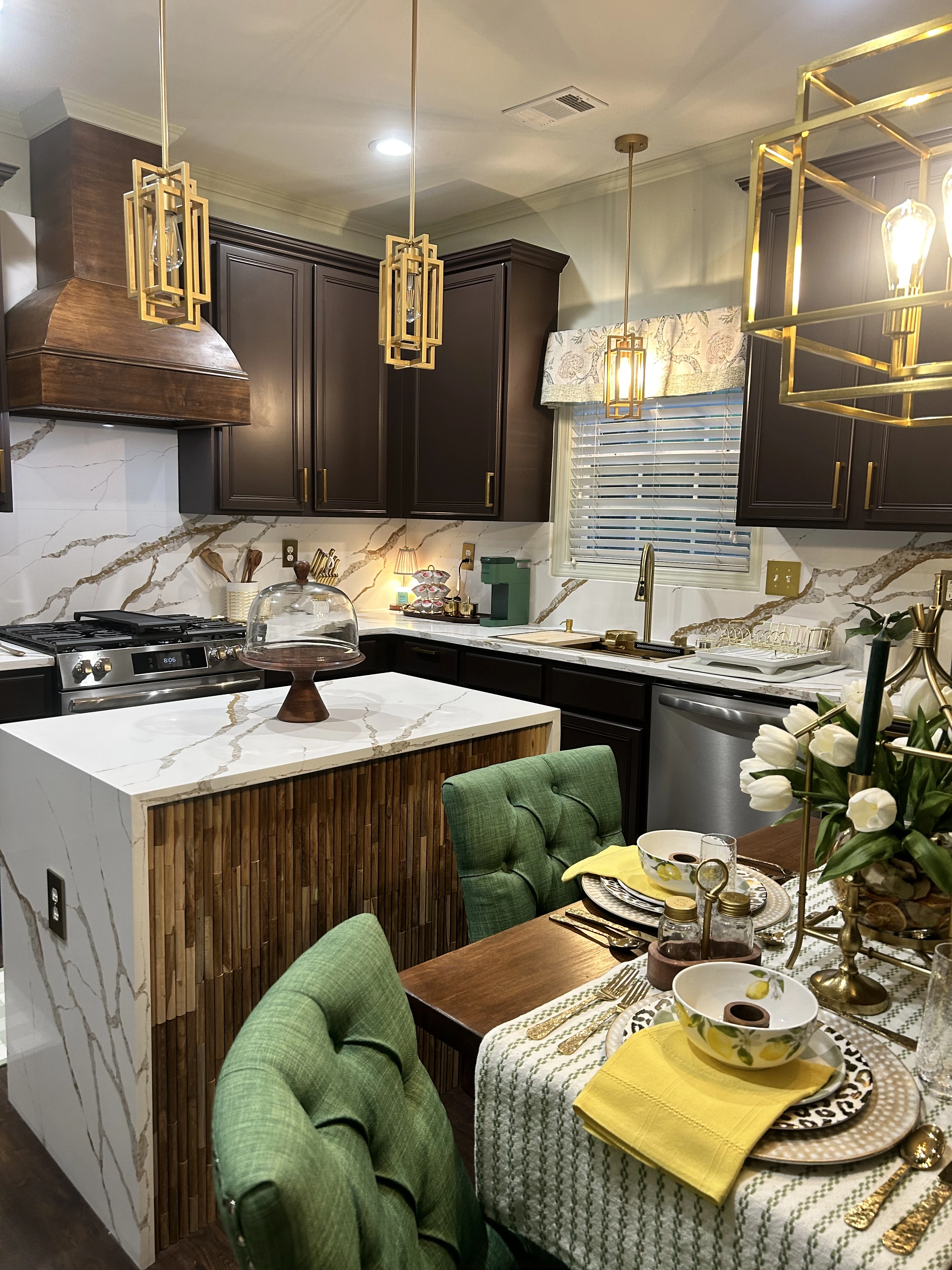 Layered old world interior styling